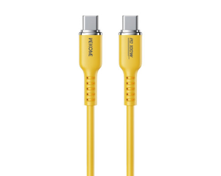 WEKOME WDC-11 Kabl USB tip C MM 1.2m za Super brzo punjenje 100W Silicon Soft žuti