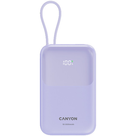 CANYON power bank OnPower 101 built-in cable 10000 mAh PD22.5W Purple ( CNS-CPB101PU ) 