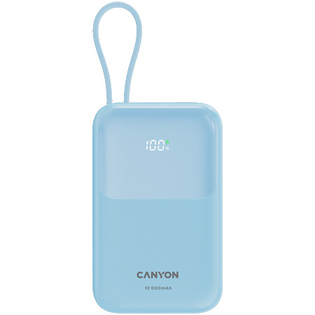 CANYON power bank OnPower 101 built-in cable 10000 mAh PD22.5W Blue ( CNS-CPB101BL ) 