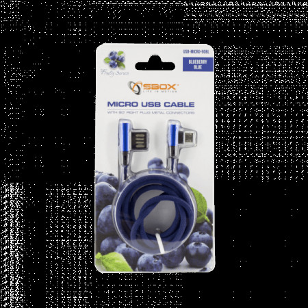 S BOX Kabl USB A / Micro B 90  1 5 m  Blue