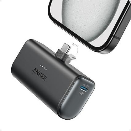 ANKER Nano Power Bank 22.5W, Built-In USB-C Black