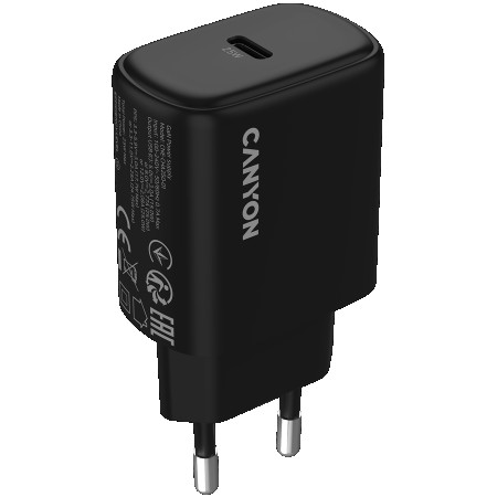CANYON charger OnCharge 250 25W 1xPD EU Black CNE-CHA250-11