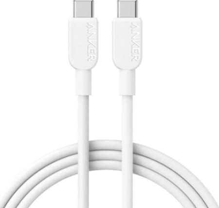 ANKER USB-C to USB-C Cable 6ft (240W) Braided White