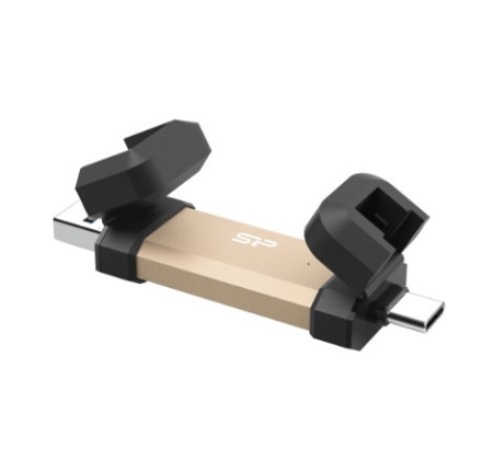 Silicon Power Portable Stick-Type SSD 500GB, DS72 Gold ( SP500GBUC3S72VPG )