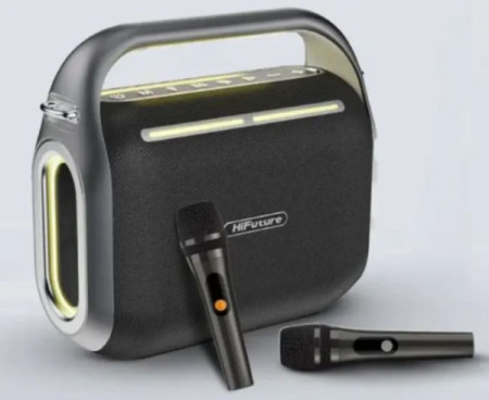 HiFuture MusicBox 200 100W bluetooth + 2 mikrofona, crni