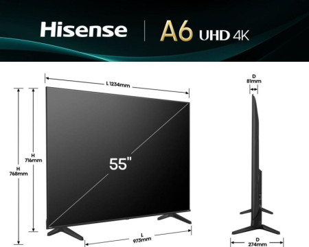 HISENSE 55'' 55A6Q 4K