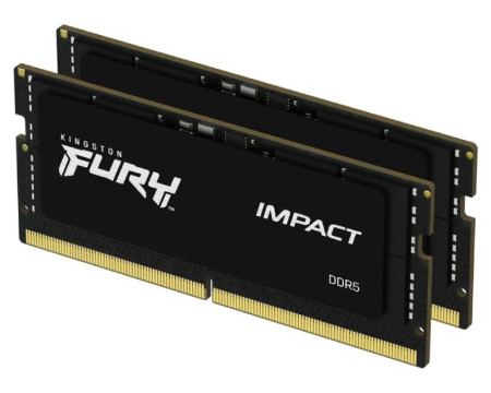 KINGSTON SODIMM DDR5 32GB (2x16GB kit) 6400MTs KF564S38IBK2-32 FURY Impact Black XMP