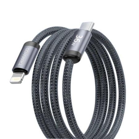 TRANYOO kabl T-P22  ojačan metalni Type C na Lightning 36W 1 m