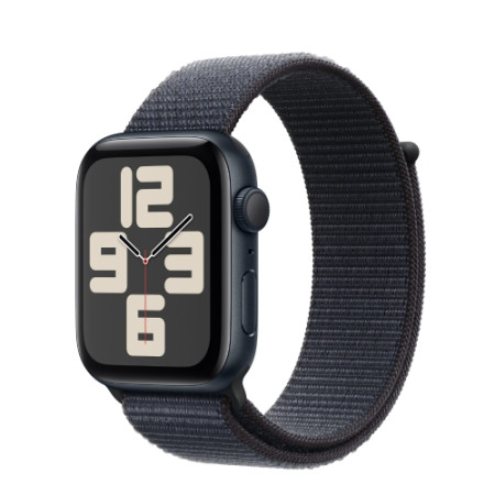 Apple Watch SE (2024) 44mm GPS Midnight Alu CaseInk Sport Loop mxep3qva