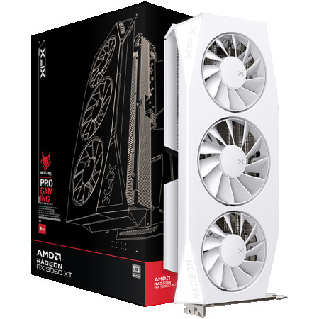XFX Mercury AMD Radeon RX 9060XT OC White Gaming Edition with 16GB RX-96TMERCW9