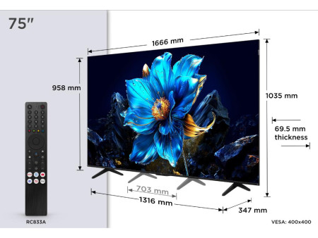 TCL 75P7K QLED 75'' 4K