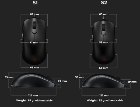 Miš Zowie S1 Black 