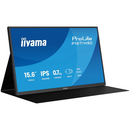 IIYAMA desktop P1671HSC-B! FHD, Speakerc , leather cover , B C ( P1671HSC-B1 ) 