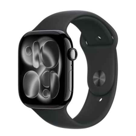 Apple Watch S11 GPS 46mm Jet Black Aluminium Case with Black Sport Band - ML meux4rka