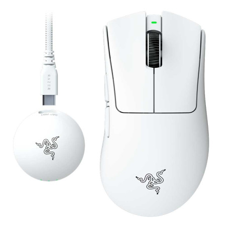 Razer  DeathAdder V4 Pro - Wireless Esports Gaming Mouse - White Edition - EU Packaging