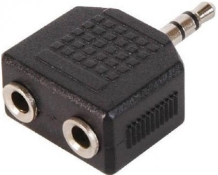 FAST ASIA Adapter audio 3.5mm (M) - 2x3.5mm (F) crni ( 11022 )