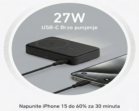 ANKER MagGo 10000mAh, 27W bežični power bank