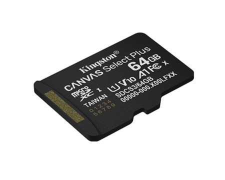 KINGSTON U1 V10 SDXC 64GB Canvas Select Plus G3 100R A1 SDCS3/64GBSP