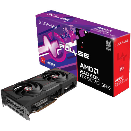 SAPPHIRE PULSE AMD RADEON RX 9070 GRE GAMING OC 12GB DUAL 11354-01-20G