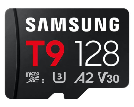 SAMSUNG T9 microSDXC UHS-I U3 V30 A2 128GB MB-MH128T