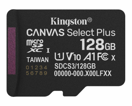 KINGSTON Memorijska kartica U1 V10 SDXC 128GB Canvas Select Plus G3 150R A1 SDCS3128GBSP