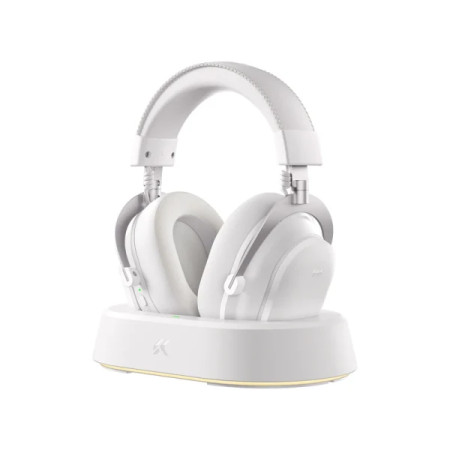 MCHOSE V9 Turbo 60mmTri-mode2000mAhIcy White + Charging Dock RGB
