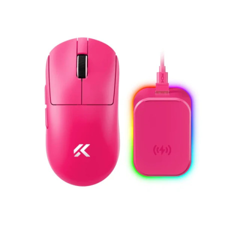 Bežični gaming miš MCHOSE A7 V2 Ultra Plus Rose Red PAW 39508K HzOmron Mechanical