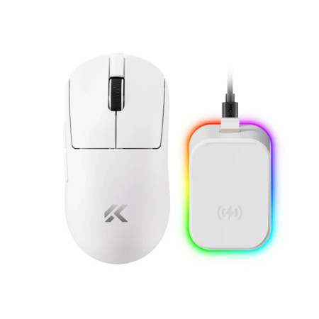 Bežični gaming miš MCHOSE A7 V2 Ultra Plus White PAW 39508K HzOmron Mechanical