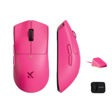 Bežični gaming miš MCHOSE K7 Ultra Rose Red PAW 39508K HzOmron Mechanical