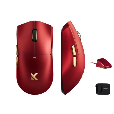 Bežični gaming miš MCHOSE K7 Ultra Iron Red PAW 39508K HzOmron Mechanical