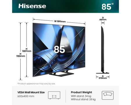 HISENSE 85'' 85U7SE ULED