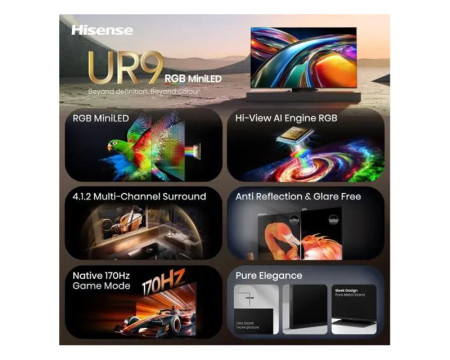 HISENSE 65'' 65UR9S ULED RGB Mini-LED 4K UHD Smart TV