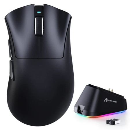 Attack Shark V3 Pro PAW3311 Black + Charging Dock