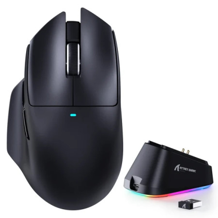 Attack Shark V6 PAW3311 Black + Charging Dock