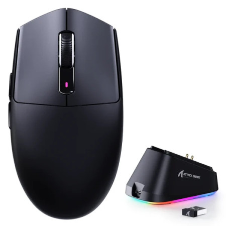 Attack Shark G3 Pro PAW3311 Switches Black + Charging Dock