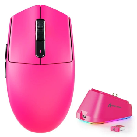 Attack Shark G3Pro PAW3311 SwitchesBerry Red + Charging Dock