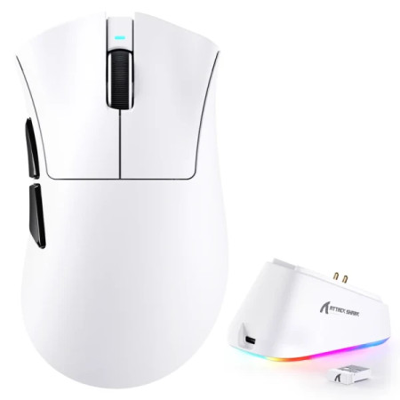 Attack Shark V3Pro PAW3311 SwitchesWhite + Charging Dock