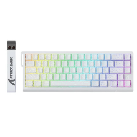 Attack Shark X68HE Magnetic Switch White Contour