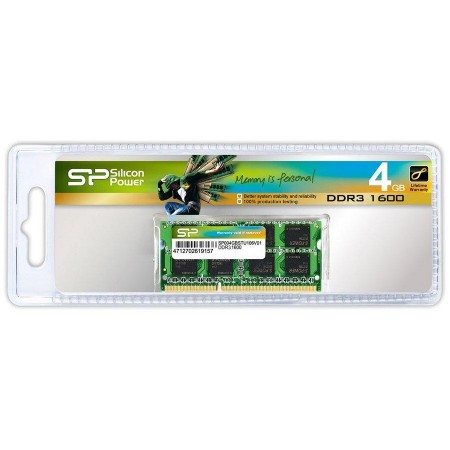 Silicon Power DDR3-1600 CL11 4GB SO-DIMM (SP004GBSTU160N02)